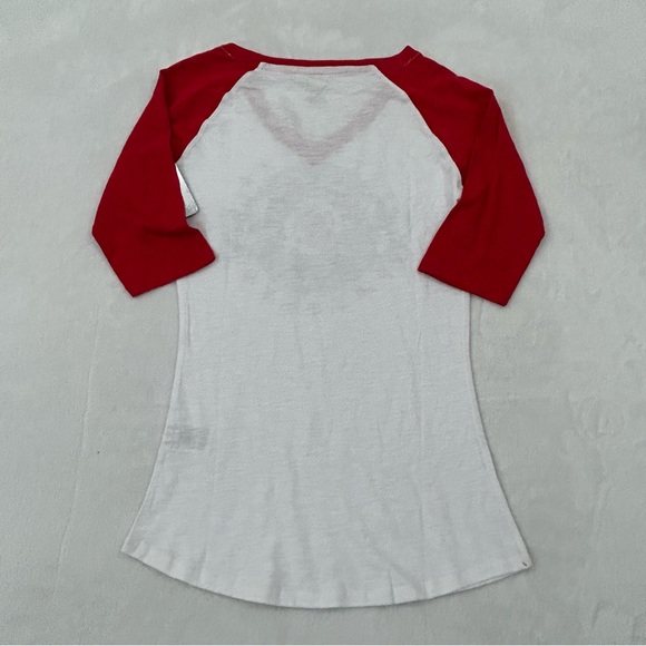 New Jersey Devils NHL Hockey Club White & Red Long Sleeve Shirt Women’s XS - Picture 7 of 8